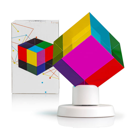 Classy Row  Color Mixing Cube with Display Stand – 2 Inch (50mm)