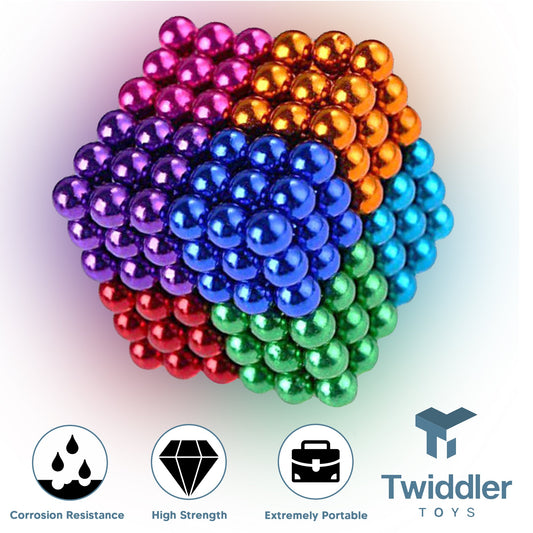 Classy Row  Bulk Rainbow Magnetic Balls 5mm
